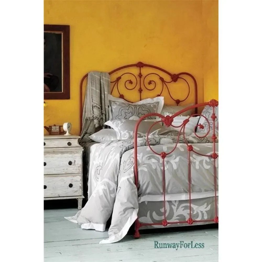 New ANTHROPOLOGIE Twin Bed Enes Medallion Applique Gray Comforter Duvet Covet